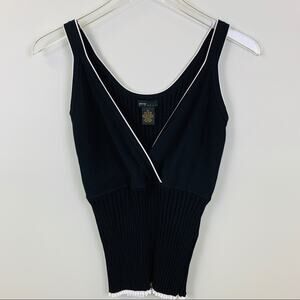Grace Elements Black & White Sweater Tank, XL